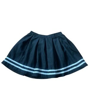 Hot Topic black Skater Skirt with Light Blue Stripes